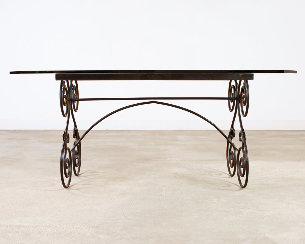 Italian Scrolled Iron Patio Garden Dining Table