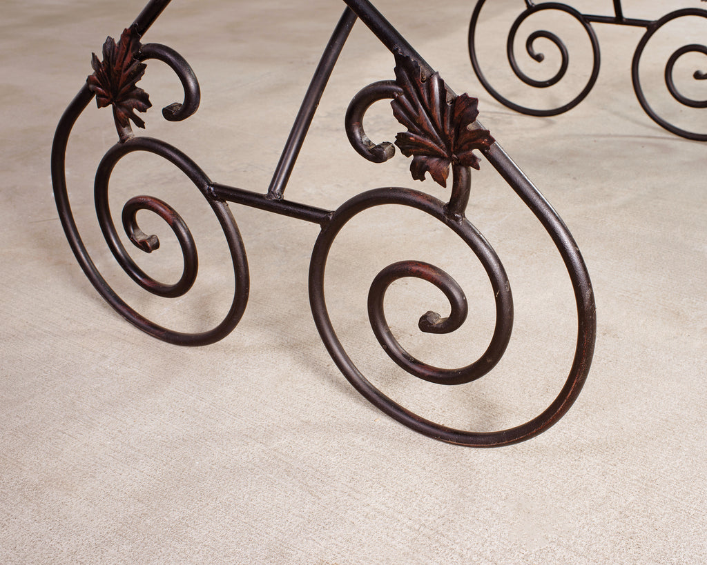 Italian Scrolled Iron Patio Garden Dining Table