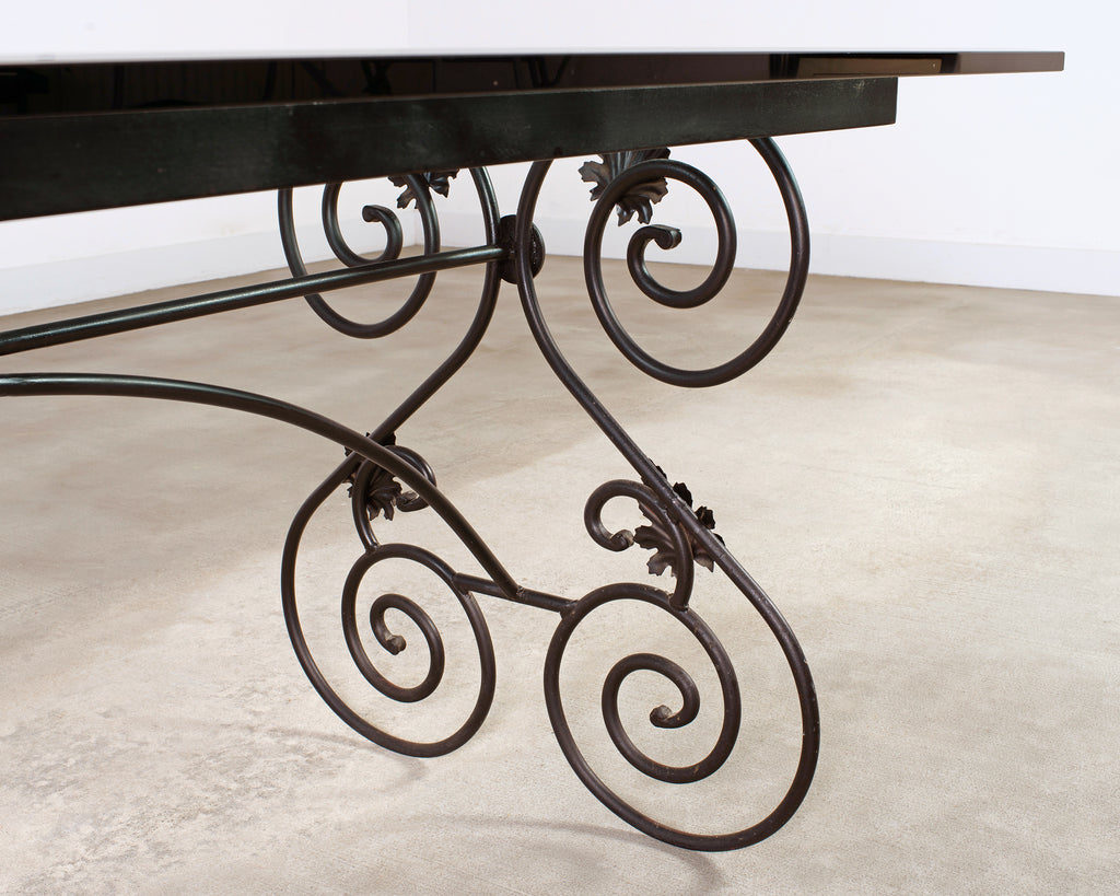 Italian Scrolled Iron Patio Garden Dining Table