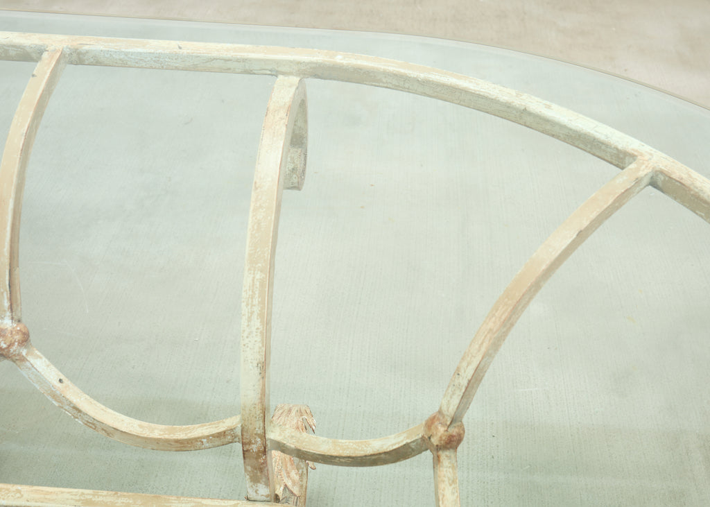 20th Century Italian Regency Wrought Iron Garden Dining Table