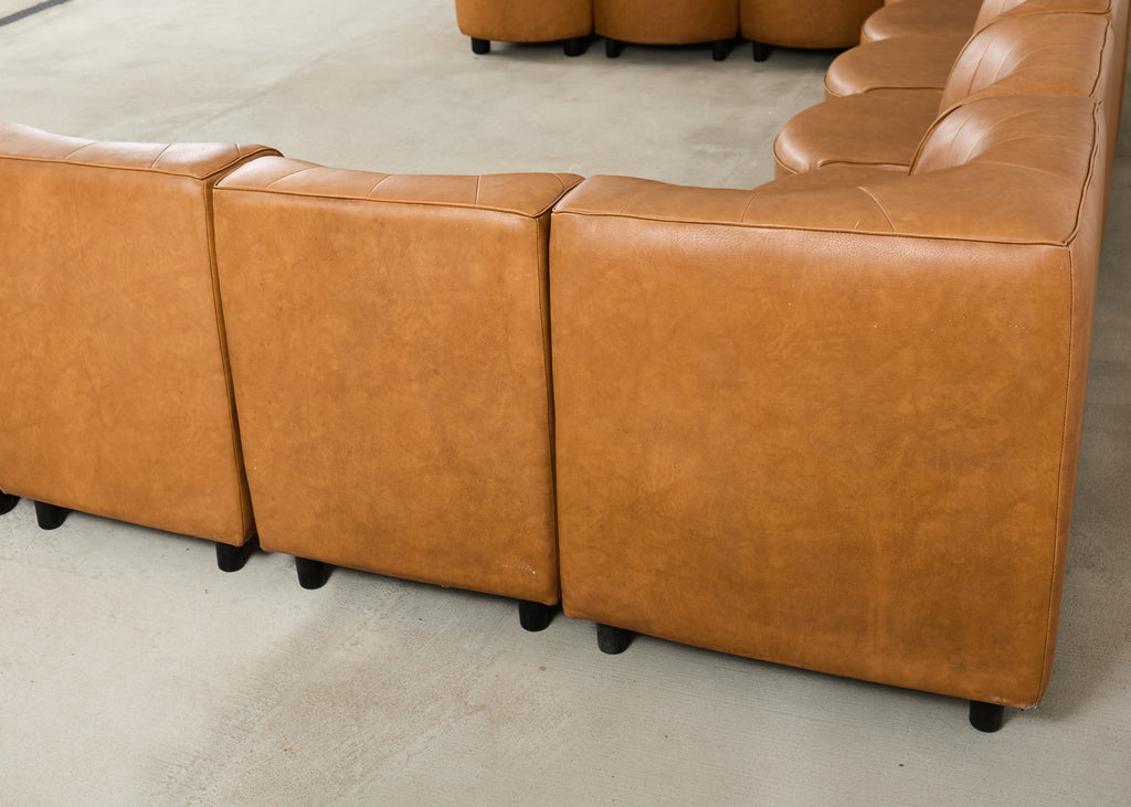 Midcentury 13 Piece Modular Sectional Sofa After Tito Agnoli