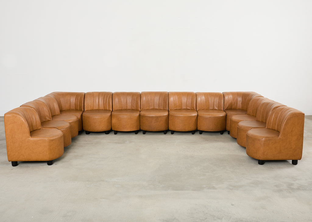 Midcentury 13 Piece Modular Sectional Sofa After Tito Agnoli