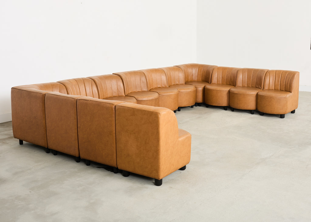 Midcentury 13 Piece Modular Sectional Sofa After Tito Agnoli