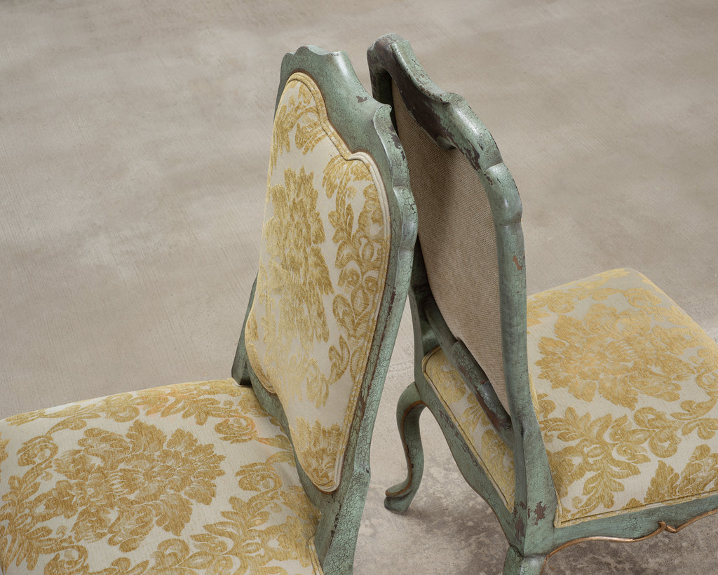 Set of Ten Minton-Spidell Country French Painted Dining Chairs