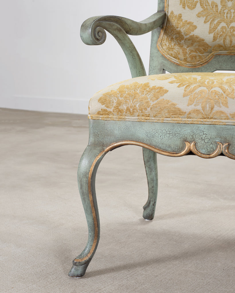 Set of Ten Minton-Spidell Country French Painted Dining Chairs