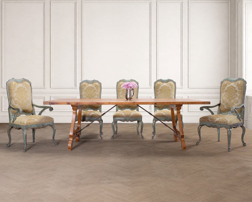 Set of Ten Minton-Spidell Country French Painted Dining Chairs