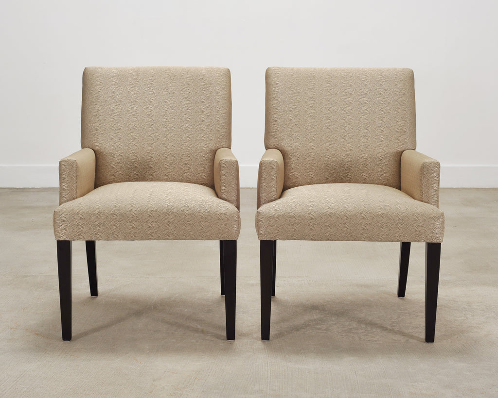 Set of Twelve A. Rudin No. 442 Upholstered Dining Armchairs