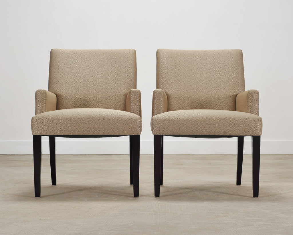 Set of Twelve A. Rudin No. 442 Upholstered Dining Armchairs