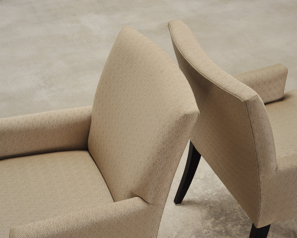 Set of Twelve A. Rudin No. 442 Upholstered Dining Armchairs