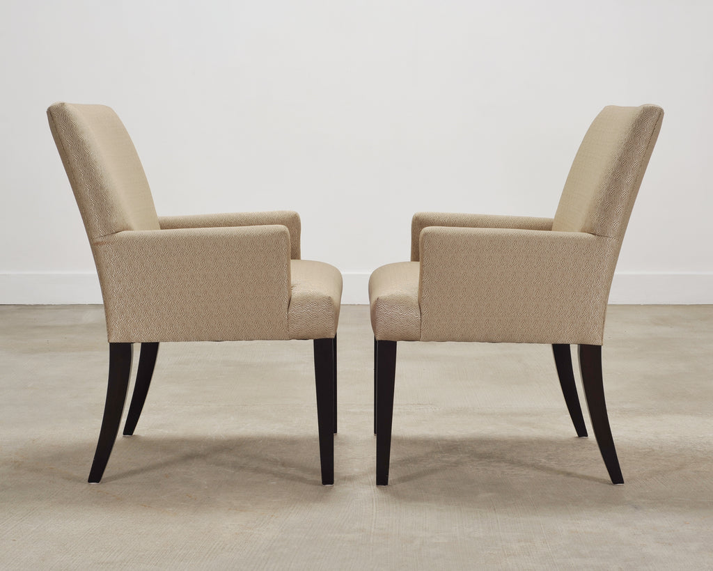 Set of Twelve A. Rudin No. 442 Upholstered Dining Armchairs