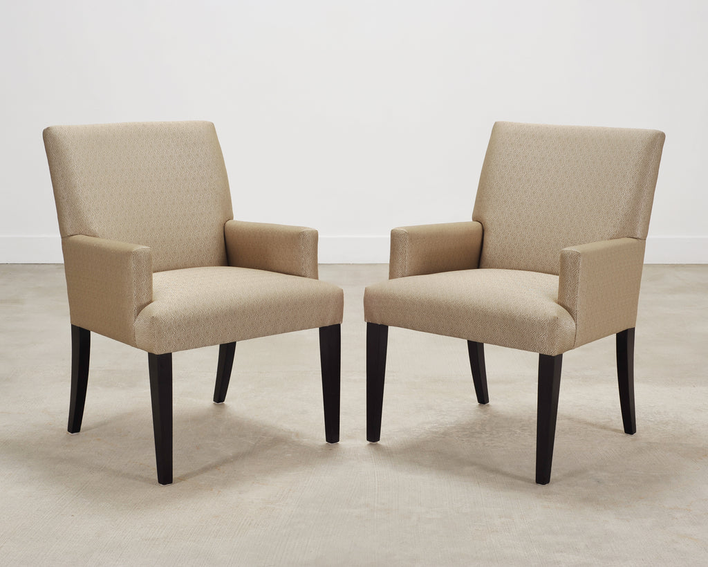 Set of Twelve A. Rudin No. 442 Upholstered Dining Armchairs
