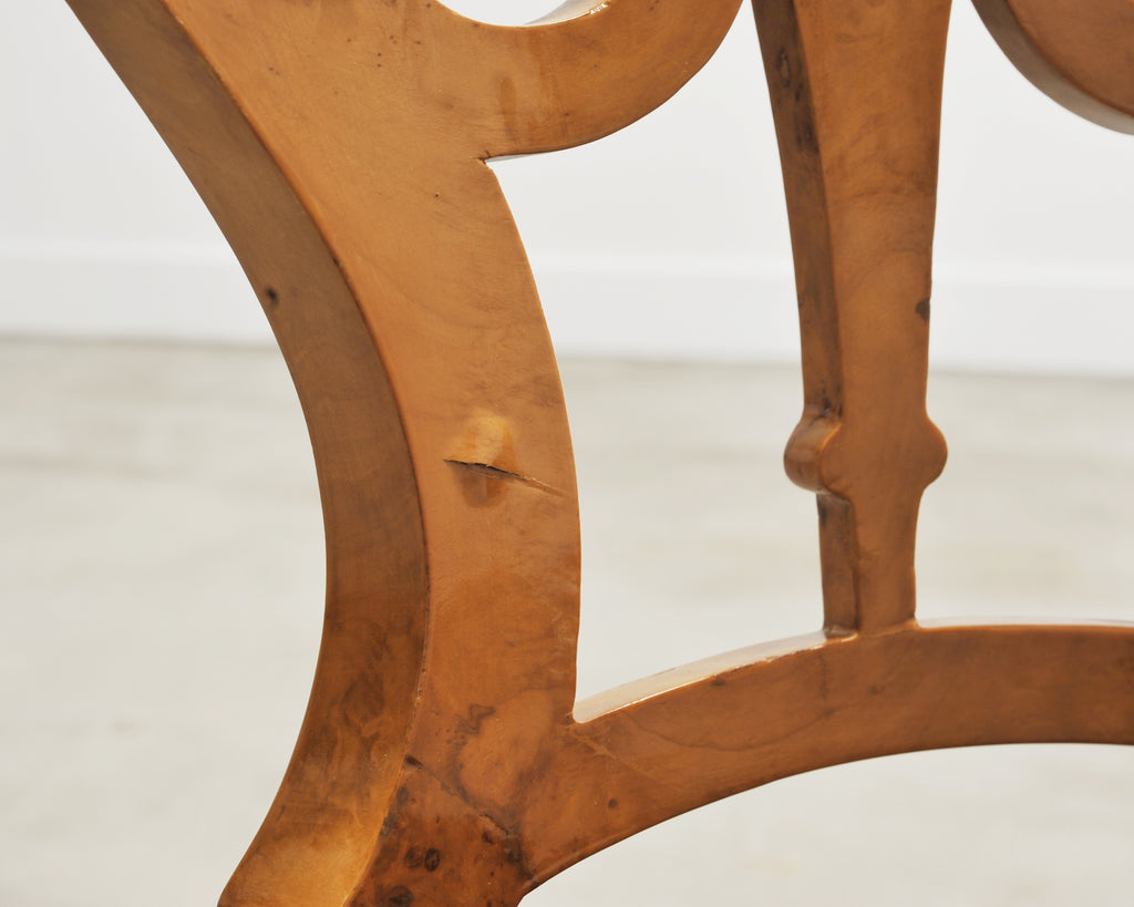 Set of Twelve Viennese Biedermeier Style Burlwood Dining Chairs