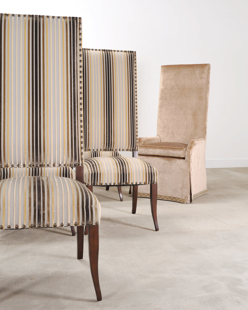 Set of 12 Ferrell+Mittman Art Deco High-Back Dining Chairs