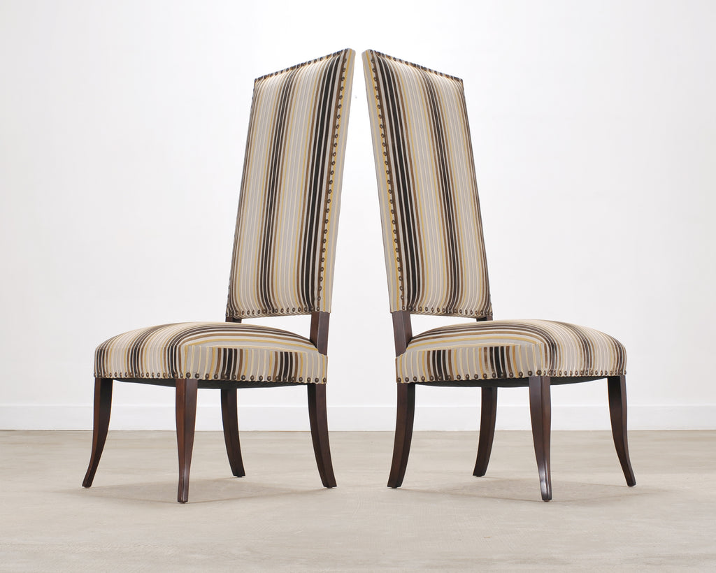 Set of 12 Ferrell+Mittman Art Deco High-Back Dining Chairs