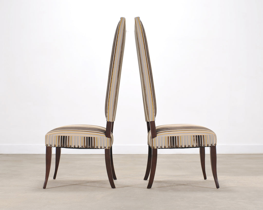 Set of 12 Ferrell+Mittman Art Deco High-Back Dining Chairs