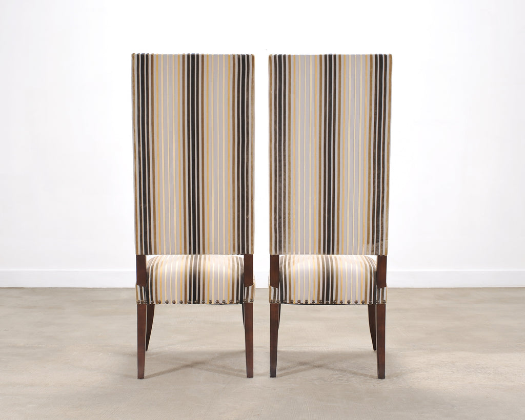 Set of 12 Ferrell+Mittman Art Deco High-Back Dining Chairs