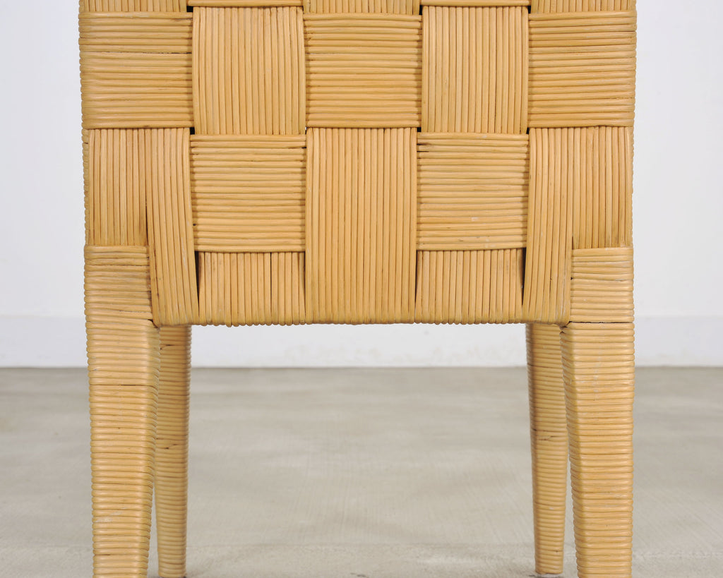 Set of Twelve John Hutton Donghia Block Island Cane Dining Chairs