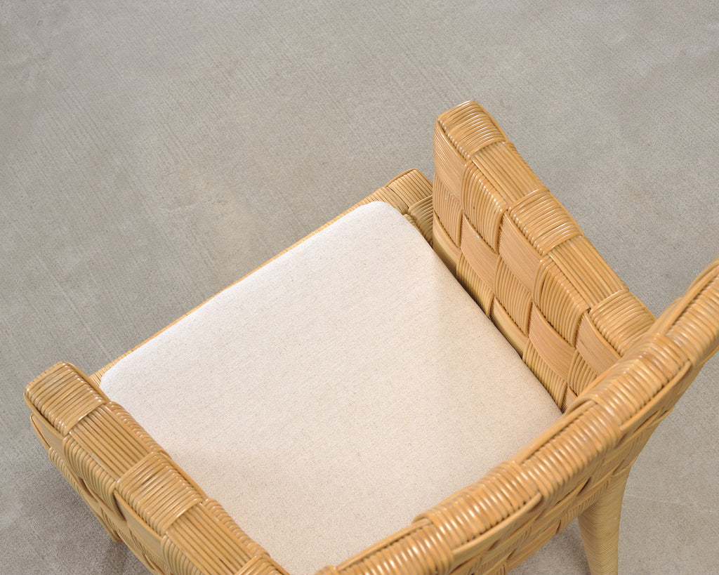 Set of Twelve John Hutton Donghia Block Island Cane Dining Chairs