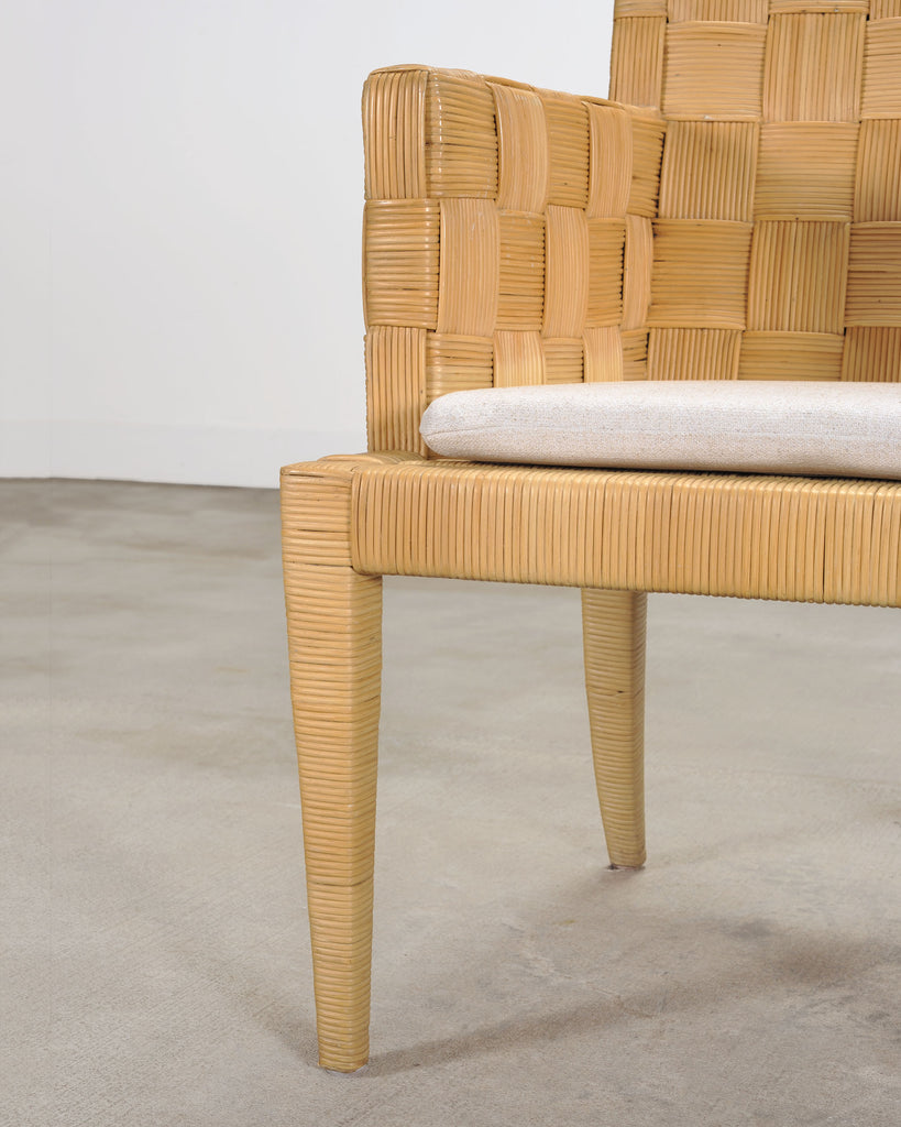 Set of Twelve John Hutton Donghia Block Island Cane Dining Chairs