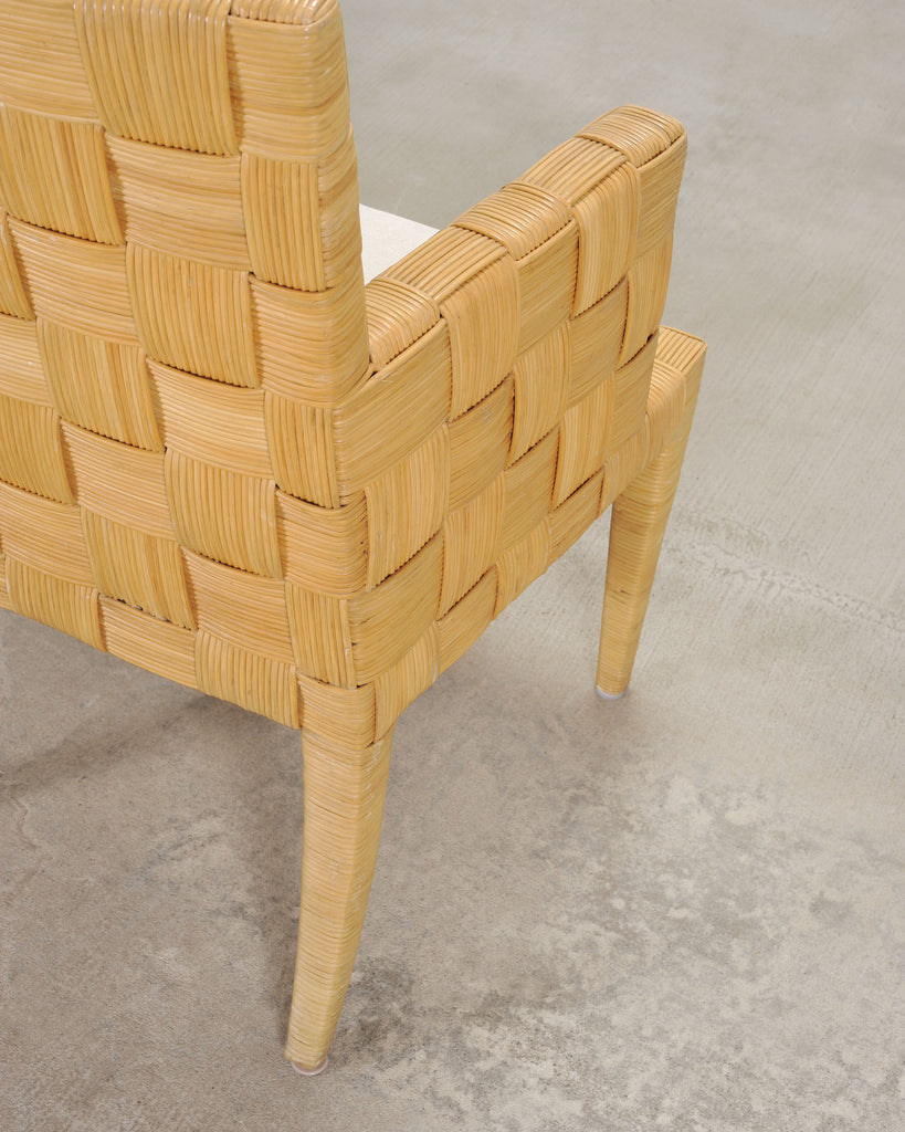 Set of Twelve John Hutton Donghia Block Island Cane Dining Chairs