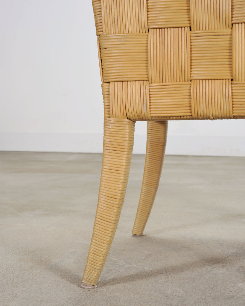 Set of Twelve John Hutton Donghia Block Island Cane Dining Chairs