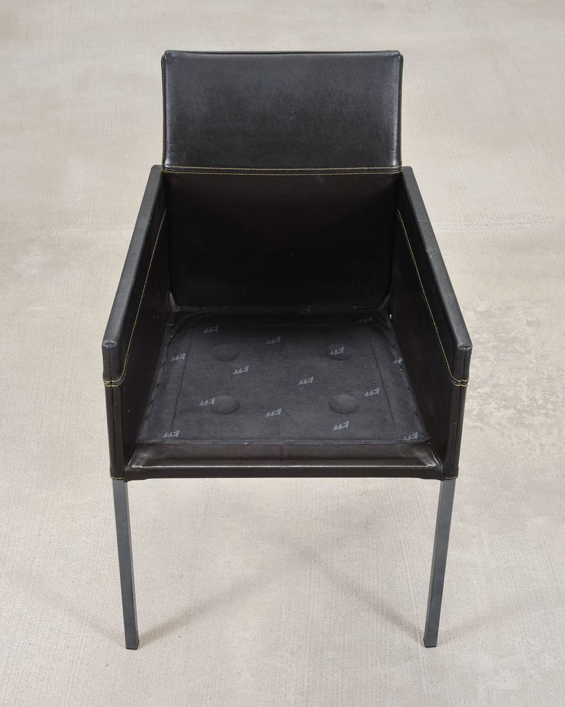 Set of Twelve Karl Friedrich Forster Texas Leather Dining Armchairs