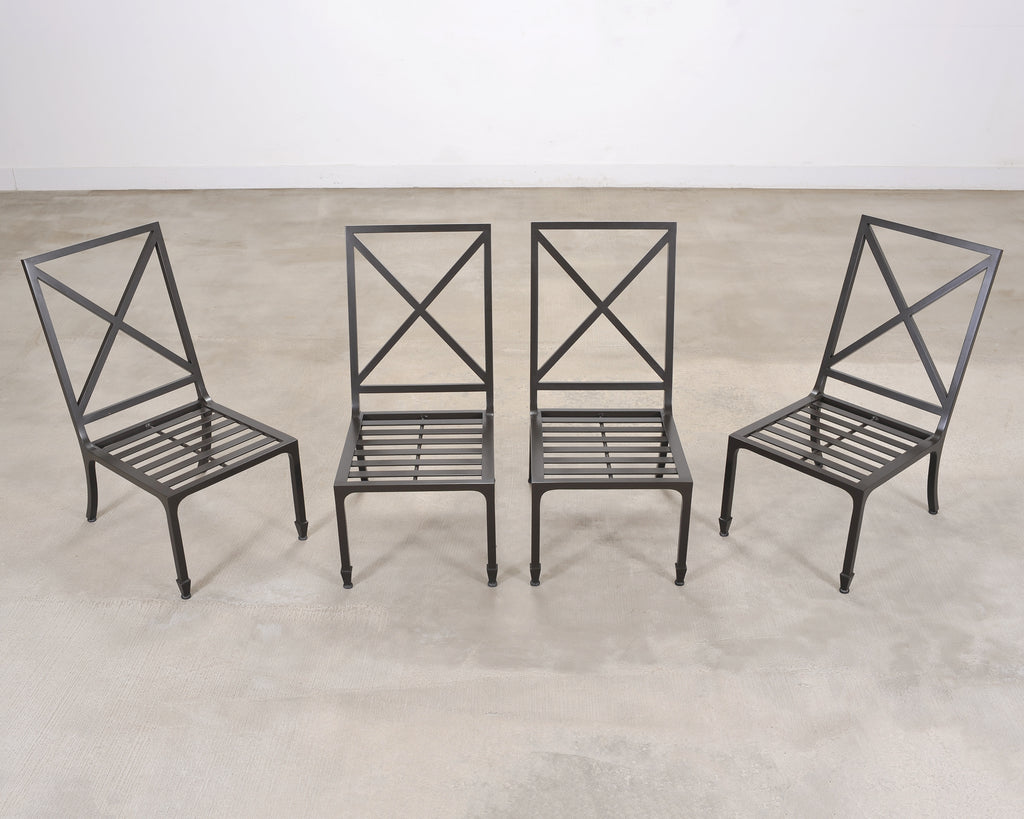 McKinnon and Harris Stone Top Dining Table and Six Dining Chairs