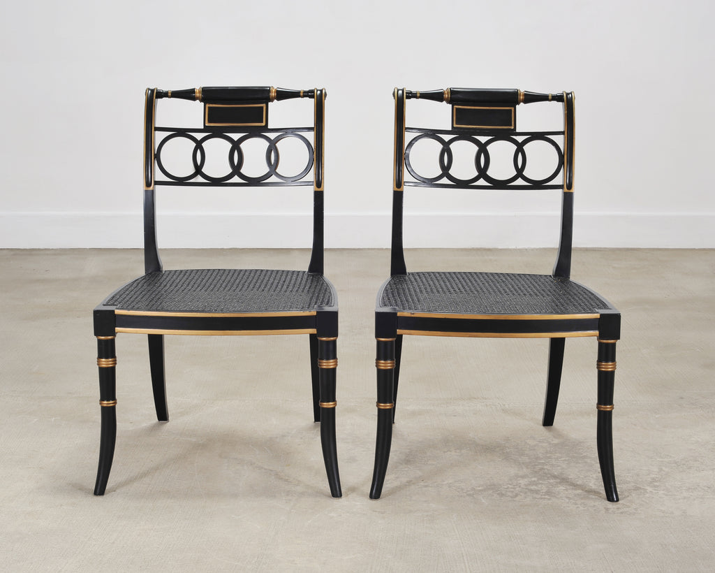 Set of Eighteen Baker “Governor Alston” Regency Dining Chairs
