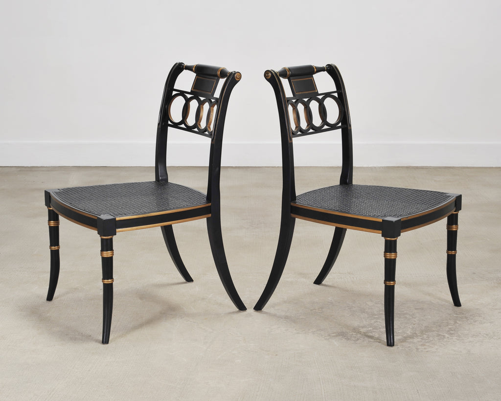 Set of Eighteen Baker “Governor Alston” Regency Dining Chairs