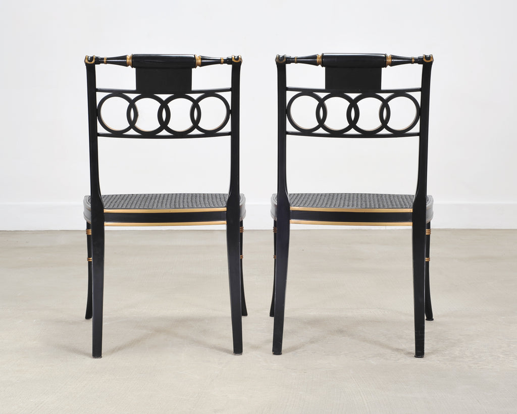 Set of Eighteen Baker “Governor Alston” Regency Dining Chairs