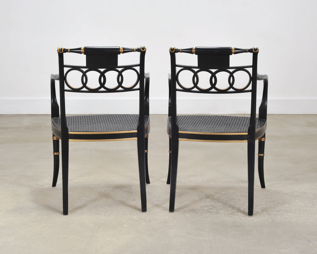 Set of Eighteen Baker “Governor Alston” Regency Dining Chairs