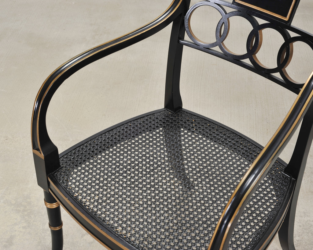 Set of Eighteen Baker “Governor Alston” Regency Dining Chairs