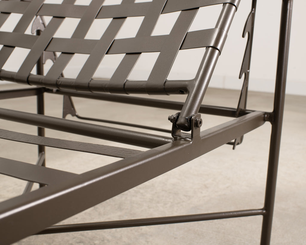 Set of Three Mario Papperzini Style Wrought Iron Chaise Longues