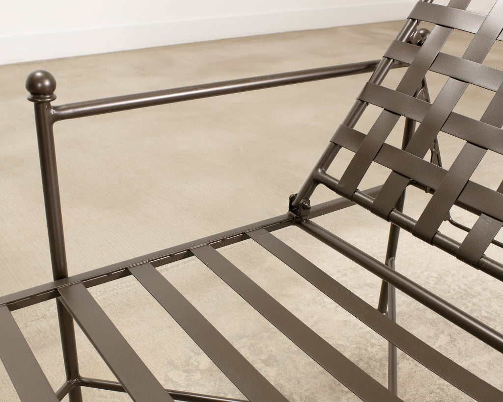 Set of Three Mario Papperzini Style Wrought Iron Chaise Longues