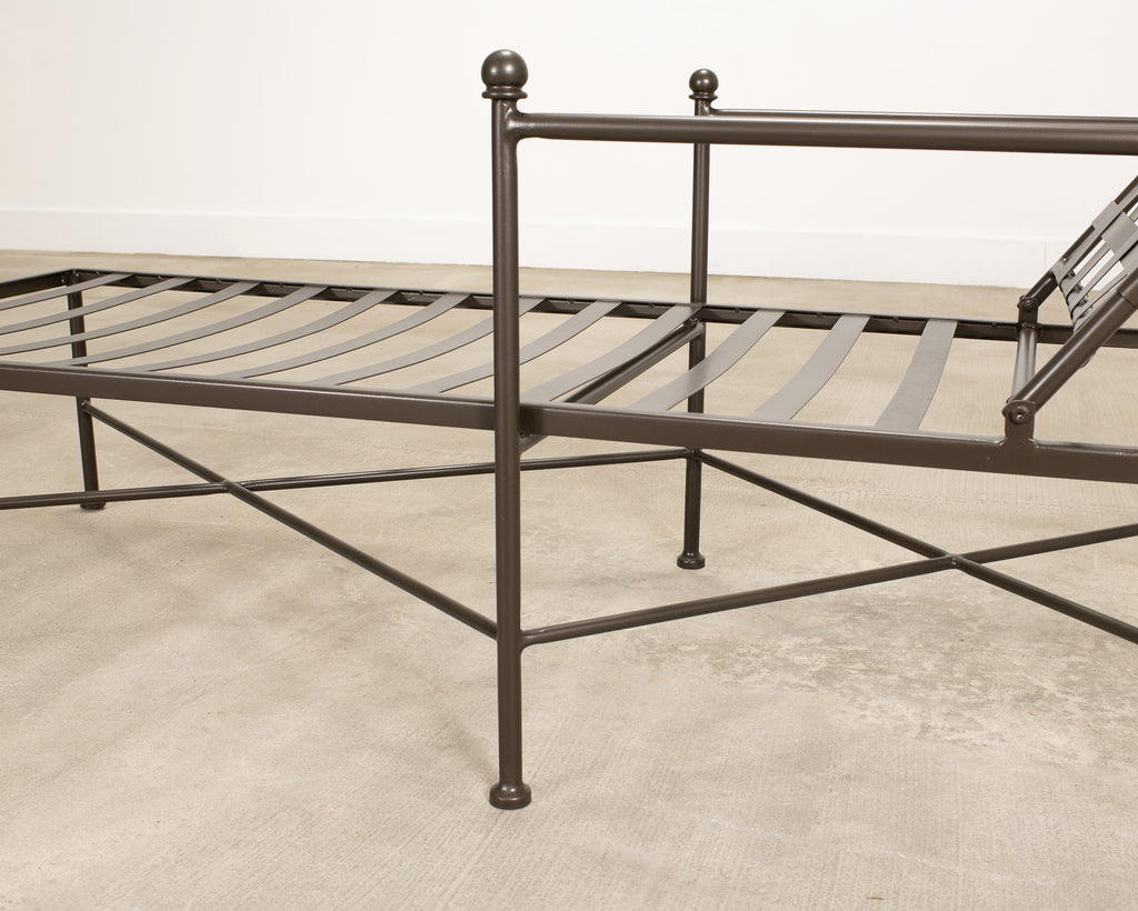 Set of Three Mario Papperzini Style Wrought Iron Chaise Longues