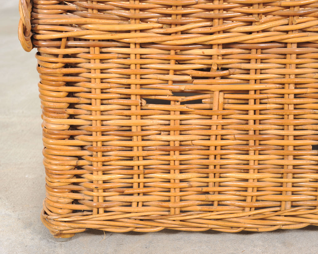 Set of Three Bielecky Brothers Rattan and Wicker Lounge Chairs