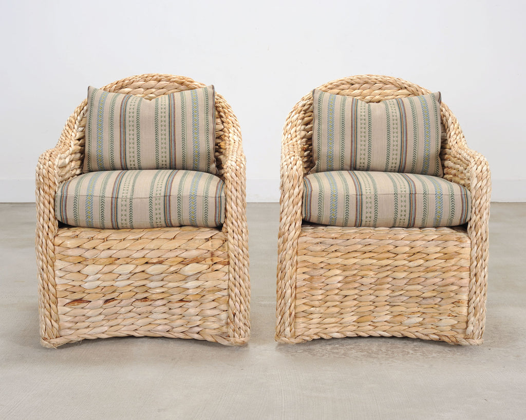 Set of Four Ralph Lauren Style Joshua Tree Dining Armchairs