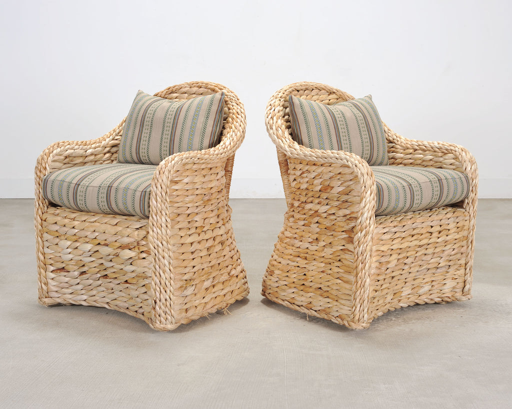 Set of Four Ralph Lauren Style Joshua Tree Dining Armchairs