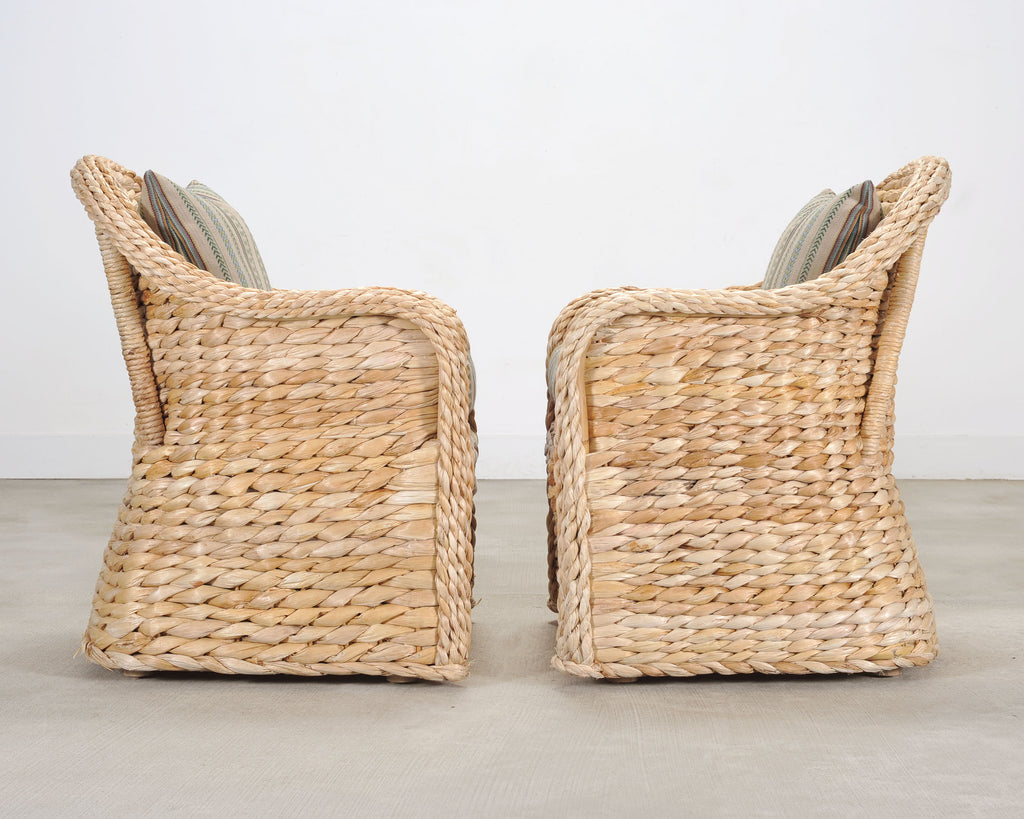 Set of Four Ralph Lauren Style Joshua Tree Dining Armchairs
