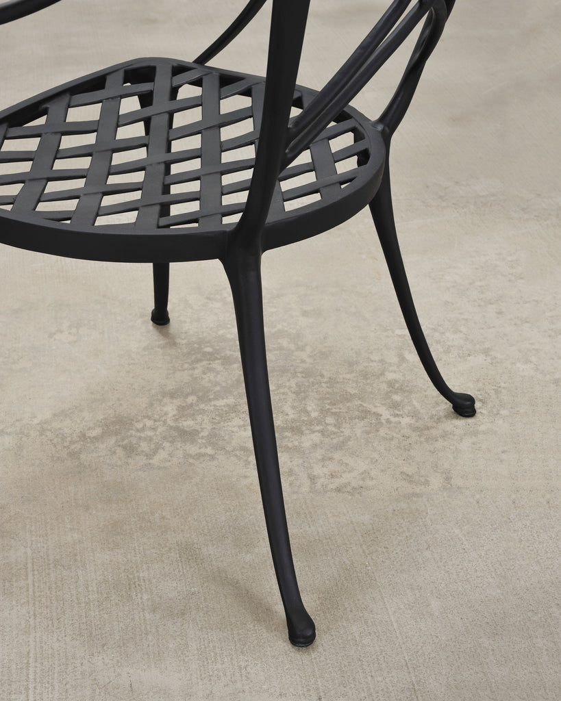 Set of Four Brown Jordan Neoclassical Garden Dining Armchairs
