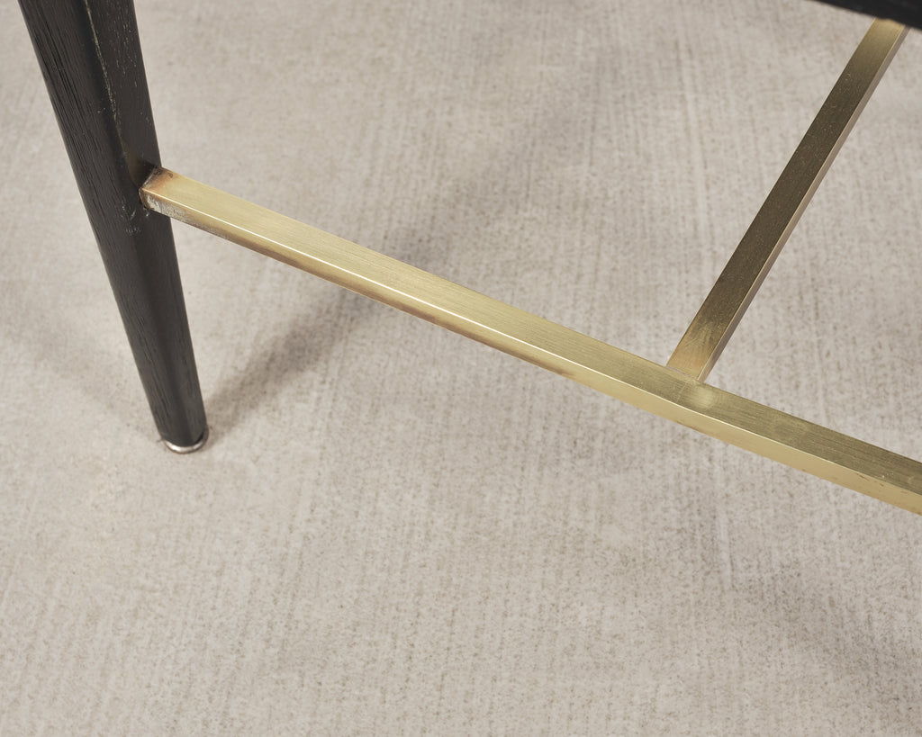 Set of Four Paul McCobb "Irwin" Mahogany Brass Dining Chairs