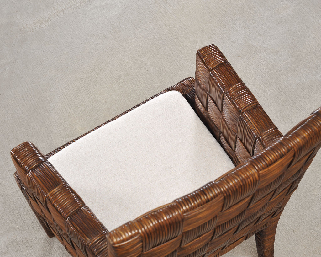 Set of Four John Hutton for Donghia Block Island Cane Armchairs