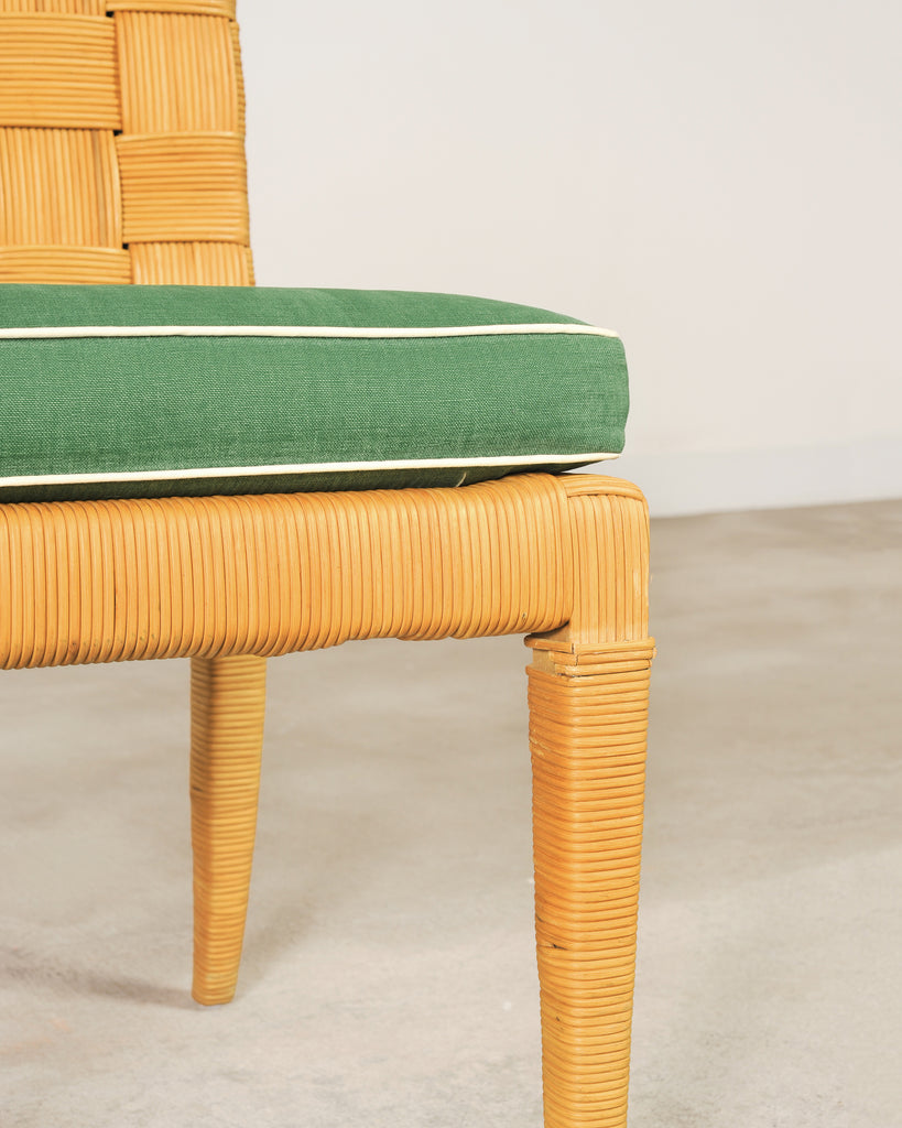 Set of Four John Hutton Bielecky Block Island Cane Dining Chairs