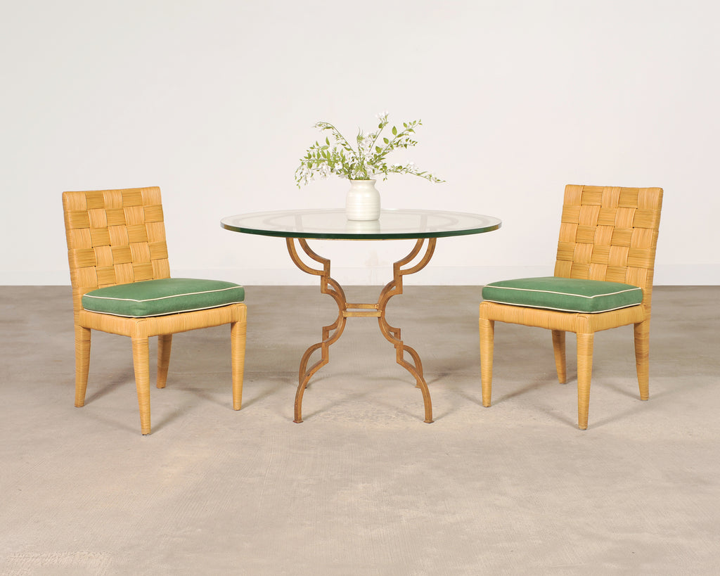 Set of Four John Hutton Bielecky Block Island Cane Dining Chairs