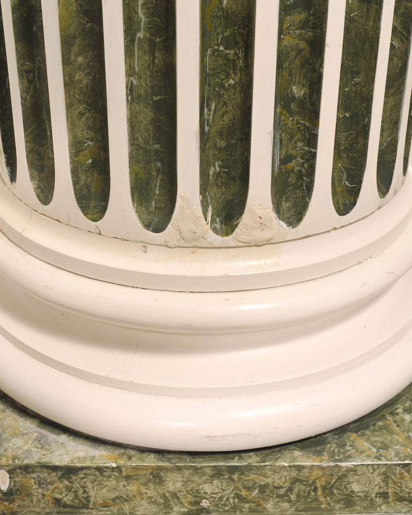 Set of Four Monumental Faux Marble Neoclassical Columns 10 Ft.