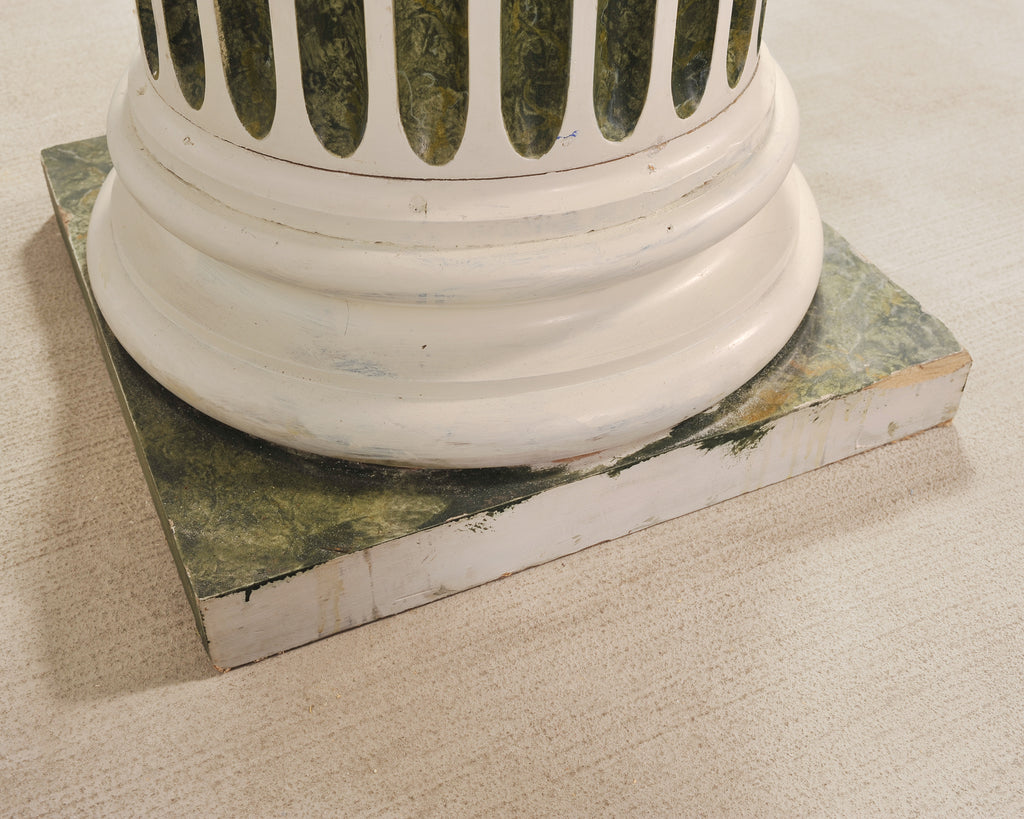 Set of Four Monumental Faux Marble Neoclassical Columns 10 Ft.