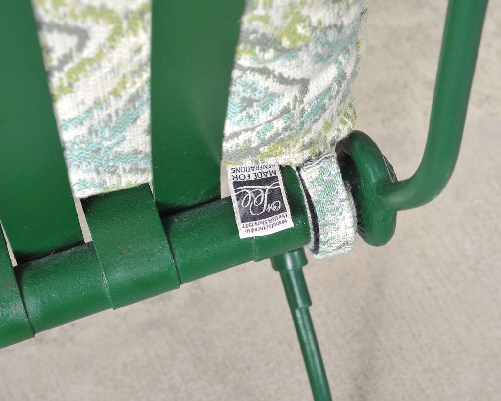 Set of Four O.W. Lee Wrought Iron Garden Patio Dining Armchairs