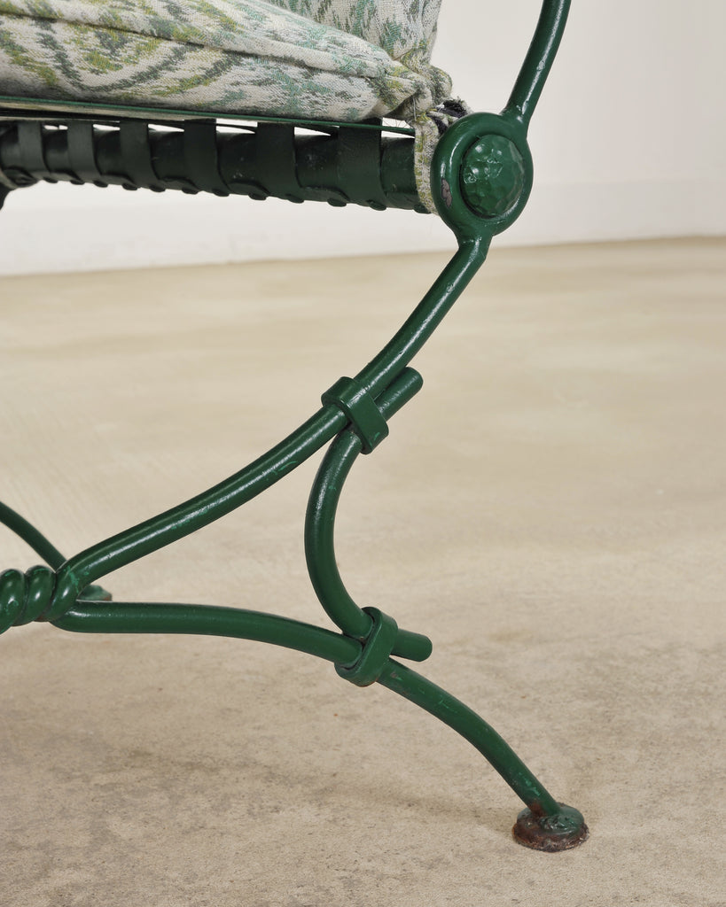 Set of Four O.W. Lee Wrought Iron Garden Patio Dining Armchairs
