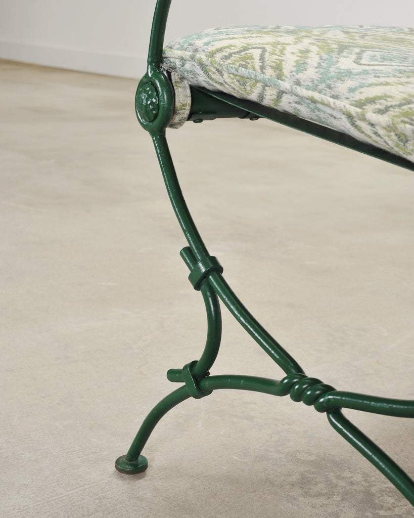 Set of Four O.W. Lee Wrought Iron Garden Patio Dining Armchairs