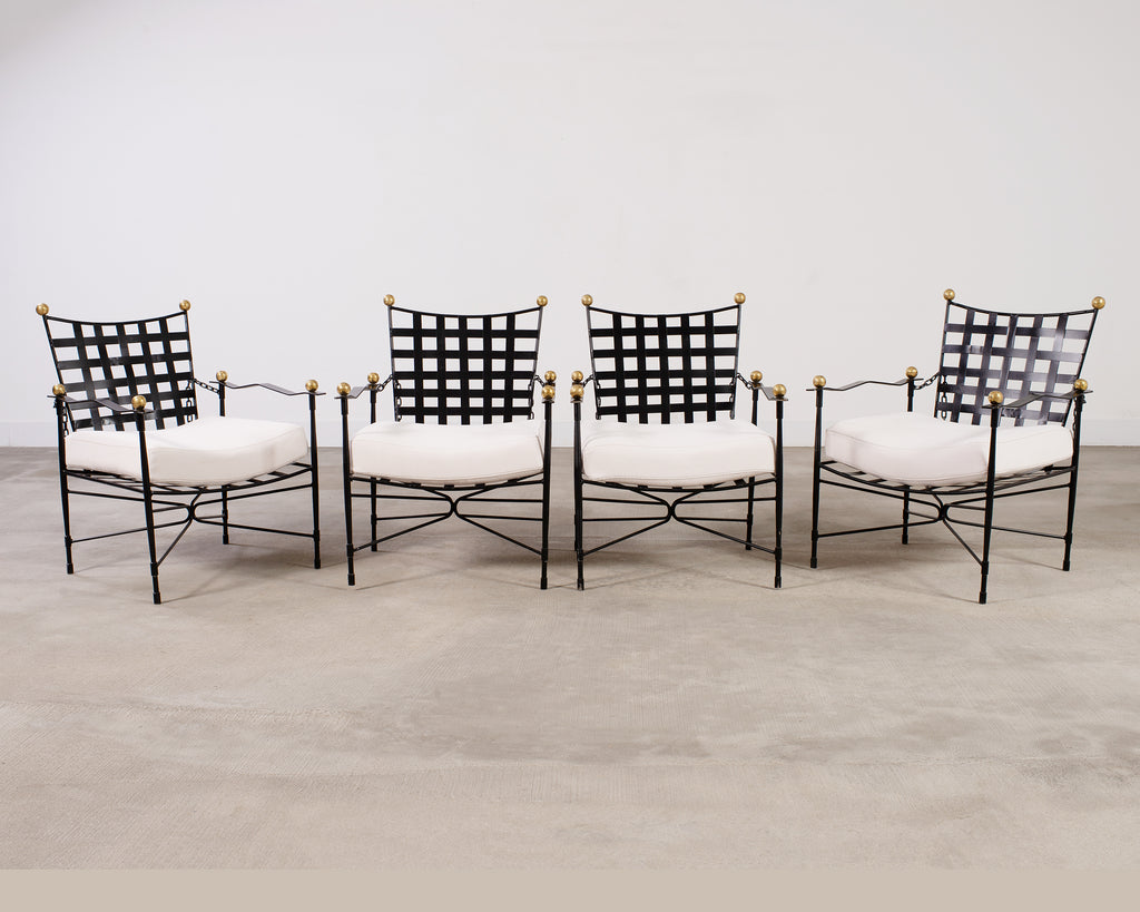 Set of Four Mario Papperzini Amalfi Adjustable Chain Lounge Chairs